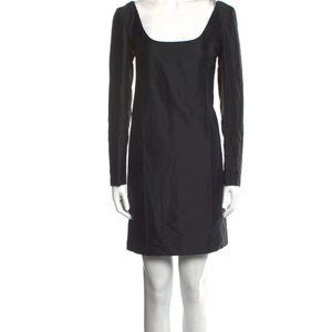 Prada Black Long Sleeve Shift Dress